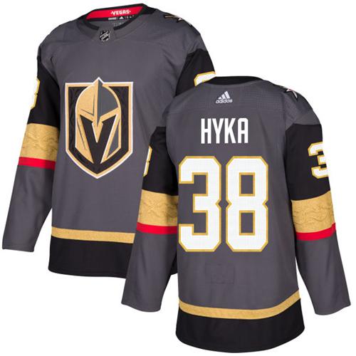 Adidas Men Vegas Golden Knights #38 Tomas Hyka Grey Home Authentic Stitched NHL Jersey